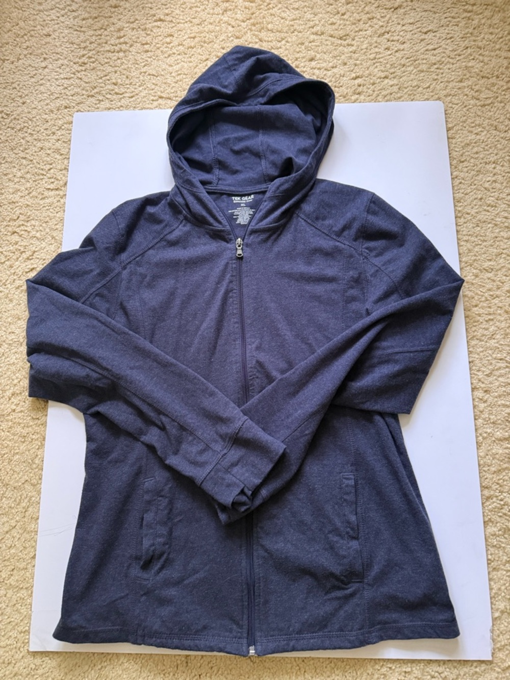 tek gear Women's Hooded Zip Jackets in Black and Navy - Picture 8 of 16